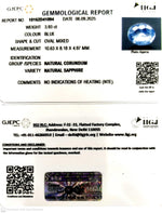 Load image into Gallery viewer, 3.93/CT Natural Blue Sapphire with Govt Lab Certificate (45510)
