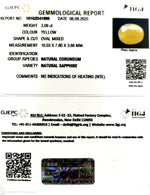 Load image into Gallery viewer, 3.09/CT Natural Yellow Sapphire With Govt Lab Certificate (4551)
