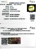Load image into Gallery viewer, 5.52/CT Natural Yellow Sapphire With Govt Lab Certificate (12210)