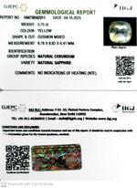 Load image into Gallery viewer, 5.75/CT Natural Yellow Sapphire With Govt Lab Certificate (16650)