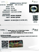 Load image into Gallery viewer, 4.92/CT Natural Yellow Sapphire With Govt Lab Certificate (34410)