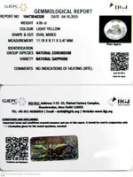 Load image into Gallery viewer, 4.95/CT Natural Yellow Sapphire With Govt Lab Certificate (34410)