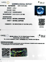 Load image into Gallery viewer, 2.29/CT Natural Blue Sapphire with Govt Lab Certificate (23310)
