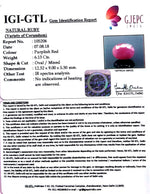 Load image into Gallery viewer, 6.81 Ratti Natural New Burma Ruby with Govt. Lab Certificate