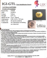 Load image into Gallery viewer, 4.97/CT Natural Yellow Sapphire With Govt Lab Certificate-(YELSA9W)