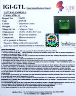 Load image into Gallery viewer, 15.77 Ratti Natural Panna Stone with Govt. Lab Certificate
