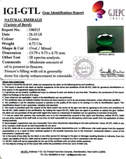 5.24 Ratti Natural Panna Stone With Govt. Lab Certificate (34410)