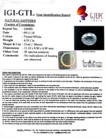 Load image into Gallery viewer, 4.81 Ratti Natural White Sapphire with Govt Lab Certificate-(6771)