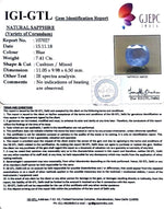 Load image into Gallery viewer, 7.41/CT Natural Blue Sapphire with Govt Lab Certificate-BLUSA9U