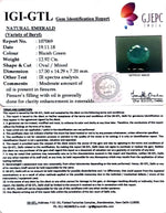 Load image into Gallery viewer, 14.36 Ratti Natural ZAMBIAN Panna Stone With Govt. Lab Certificate (3441)