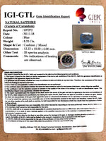 Load image into Gallery viewer, 8.33/CT Natural Blue Sapphire with Govt Lab Certificate-BLUSA9T