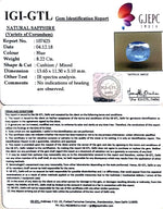 Load image into Gallery viewer, 8.22/CT Natural Blue Sapphire with Govt Lab Certificate-BLUSA9S