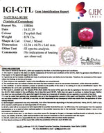 Load image into Gallery viewer, 9.71 Ratti Natural New Burma Ruby with Govt Lab Certificate-(2331)