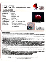 Load image into Gallery viewer, 9.11 Ratti Natural Indian Ruby with Govt. Lab Certificate-(1221)