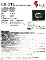Load image into Gallery viewer, 3.77/CT Natural Yellow Sapphire With Govt Lab Certificate-YELSA9V