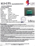 Load image into Gallery viewer, 11.52/CT Natural Emerald with Govt Lab Certificate (8991)