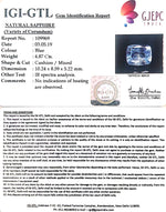 Load image into Gallery viewer, 4.87/CT Natural Blue Sapphire with Govt Lab Certificate-BLUSA9W