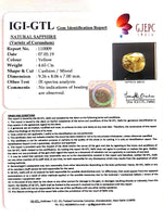 Load image into Gallery viewer, 4.65/CT Natural Yellow Sapphire With Govt Lab Certificate-YELSA9A