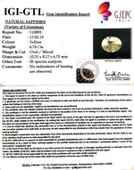 Load image into Gallery viewer, 4.74/CT Natural Yellow Sapphire With Govt Lab Certificate-YELSA9U