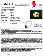 Load image into Gallery viewer, 3.08/CT Natural Yellow Sapphire With Govt Lab Certificate-YELSA9A