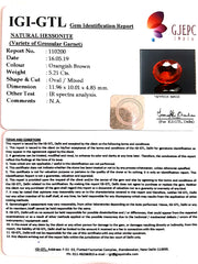 5.79 Ratti Natural Hessonite with Govt. Lab Certificate-(1221)