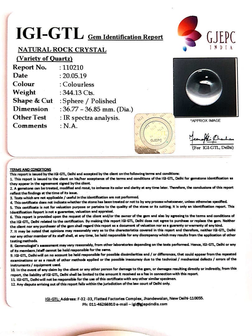 344.13 /CT Natural Rock Crystal