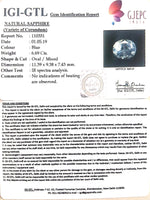 Load image into Gallery viewer, 6.69/CT Natural Blue Sapphire with Govt Lab Certificate (45510)