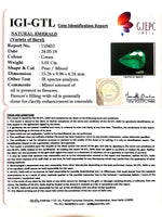 Load image into Gallery viewer, 5.01/CT Natural Emerald Stone With Govt. Lab Certificate (23310)