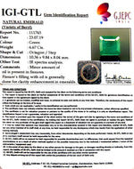 Load image into Gallery viewer, 6.67/CT Natural Emerald Stone with Govt. Lab Certificate (12210)