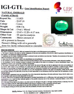 Load image into Gallery viewer, 9.94 Ratti Natural Panna Stone with Govt. Lab Certificate (12210)