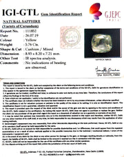 5.76/CT Natural Yellow Sapphire with Govt Lab Certificate-56610