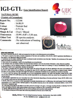 Load image into Gallery viewer, 3.73/CT Natural Mozambique Ruby with Govt. Lab Certificate-RUBY9V