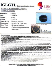 4.38 Ratti Natural Scapolite Cat's Eye with Govt. Lab Certified-(1221)