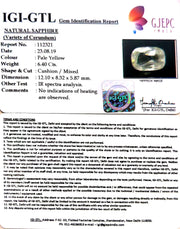 6.40/CT Natural Yellow Sapphire with Govt Lab Certificate-YELSA9V