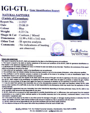 6.91 Ratti Natural Blue Sapphire With Govt Lab Certified-(16650)