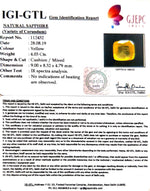 Load image into Gallery viewer, 4.03/CT Natural Yellow Sapphire with Govt Lab Certificate-YELSA9U