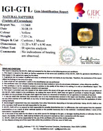 Load image into Gallery viewer, 8.14 Ratti Natural Yellow Sapphire with Govt Lab Certificate-(6771)