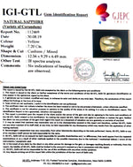 Load image into Gallery viewer, 8.00 Ratti Natural Yellow Sapphire with Govt Lab Certificate-(6771)