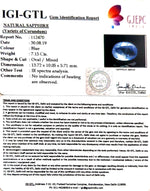 Load image into Gallery viewer, 7.15/CT Natural Blue Sapphire with Govt Lab Certificate-BLUSA9T