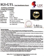 Load image into Gallery viewer, 6.09/CT Natural Yellow Sapphire with Govt Lab Certificate-56610