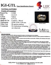 4.73/CT Natural Yellow Sapphire with Govt Lab Certificate-45510