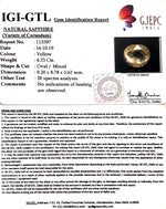 Load image into Gallery viewer, 4.23/CT Natural Yellow Sapphire with Govt Lab Certificate (16650)