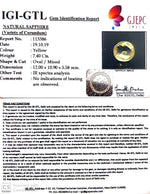 Load image into Gallery viewer, 7.40/CT Natural Yellow Sapphire with Govt Lab Certificate-45510