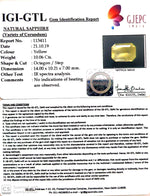 Load image into Gallery viewer, 11.17 Ratti Natural Yellow Sapphire with Govt Lab Certificate-(23310)