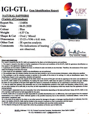 7.30 Ratti Natural Blue Sapphire With Govt Lab Certified-(1221)