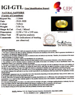 Load image into Gallery viewer, 3.96 Ratti Natural Yellow Sapphire with Govt Lab Certificate-(6771)