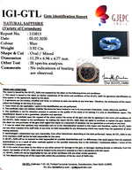 Load image into Gallery viewer, 3.92/CT Natural Blue Sapphire With Govt Lab Certificate-BLUSA9U
