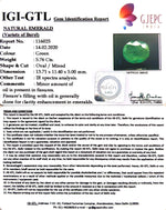 Load image into Gallery viewer, 6.40 Ratti Natural Panna Stone with Govt. Lab Certificate (4551)