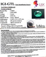 Load image into Gallery viewer, 3.96/CT Natural Emerald Stone With Govt. Lab Certified (12210)