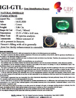Load image into Gallery viewer, 3.86/CT Natural Emerald Stone with Govt. Lab Certificate (12210)